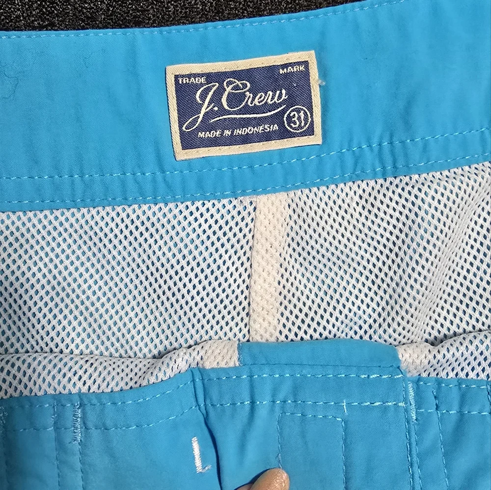 J. Crew Men's Blue Swim Board Shorts